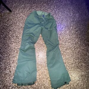 Stylish Green Roxy Snow Pants